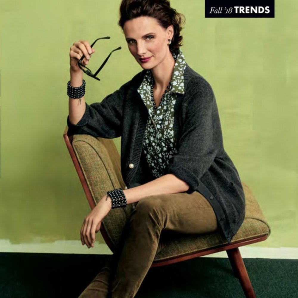 Cabi 3567 Skinny Cord in Moss Green Size 8 EUC